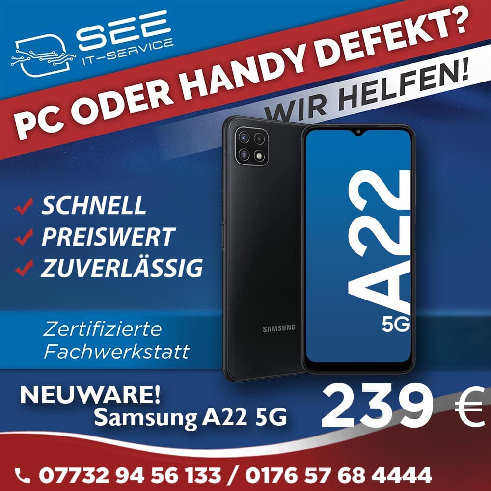 Samsung A22 5G Smartphone für 239 Euro