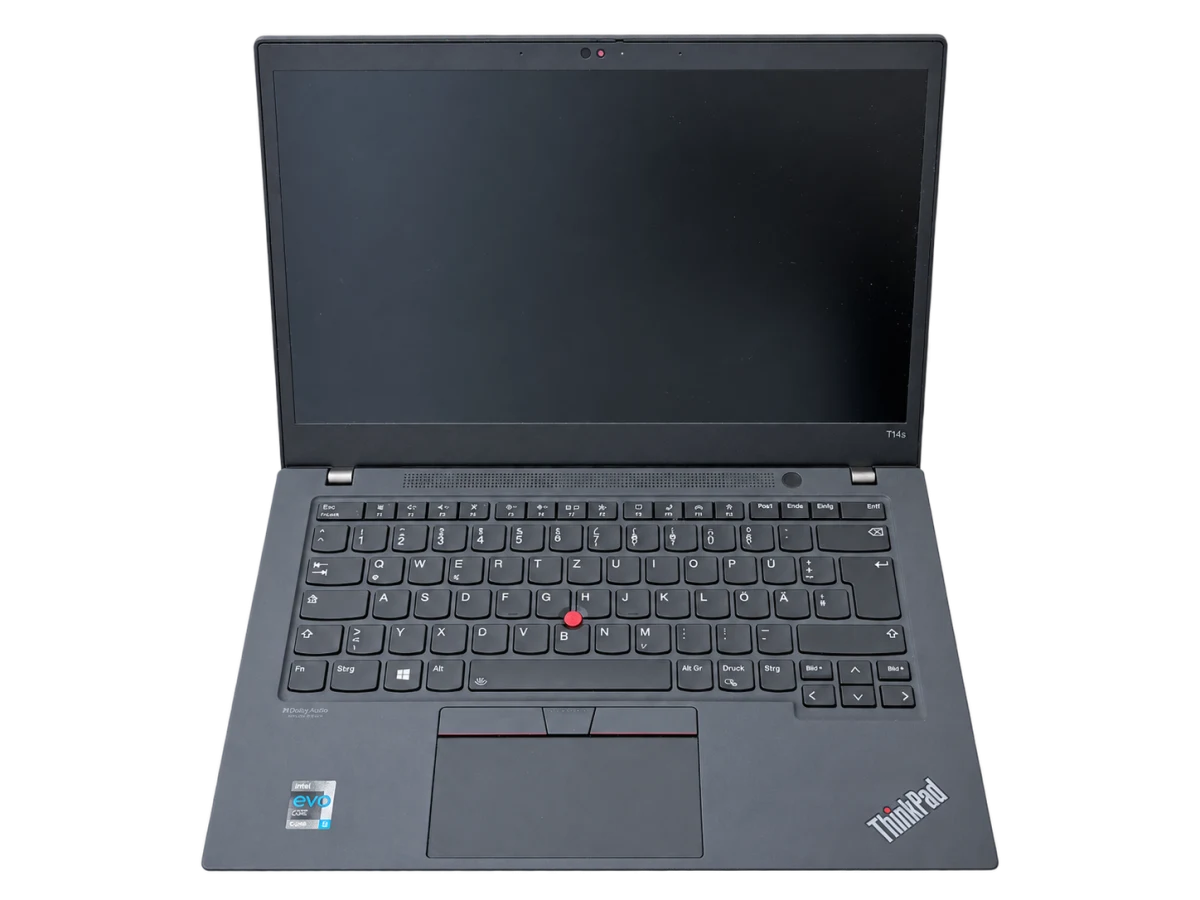 Lenovo ThinkPad T14s Gen 2 – Vorderansicht, freigestellt